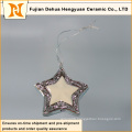 Pentagram Electroplated Ceramic, Ceramic Pendants for The Christmas Tree